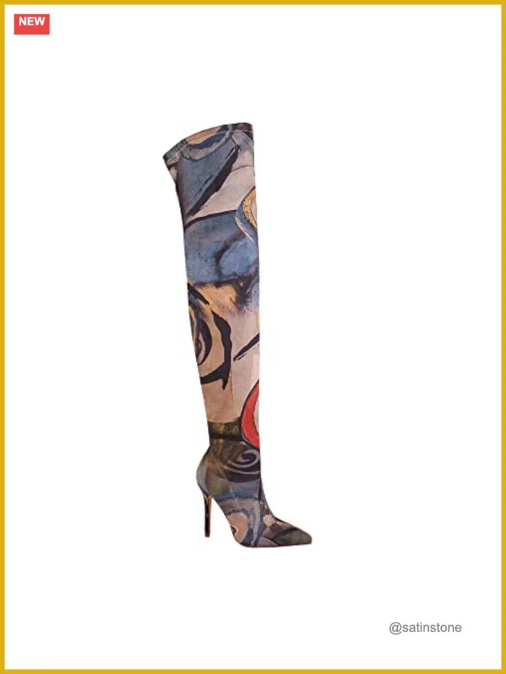 Stretchy Thigh High Boots Pointy Toe Stiletto Heel Over the Knee Boots